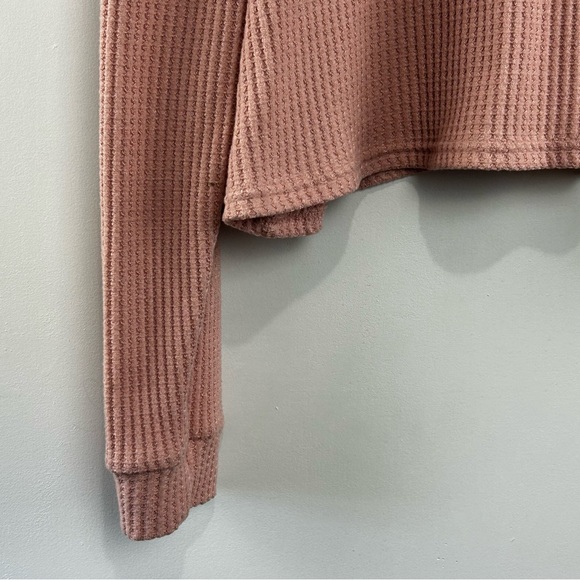 NOBO Pink Crop Waffle Long Sleeve XXL EUC - Picture 3 of 6